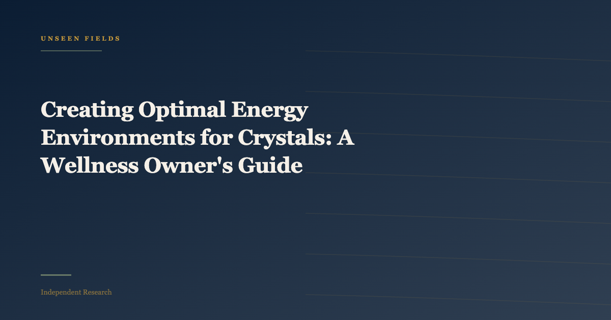 Creating Optimal Energy Environments for Crystals: A Wellness Owner's Guide