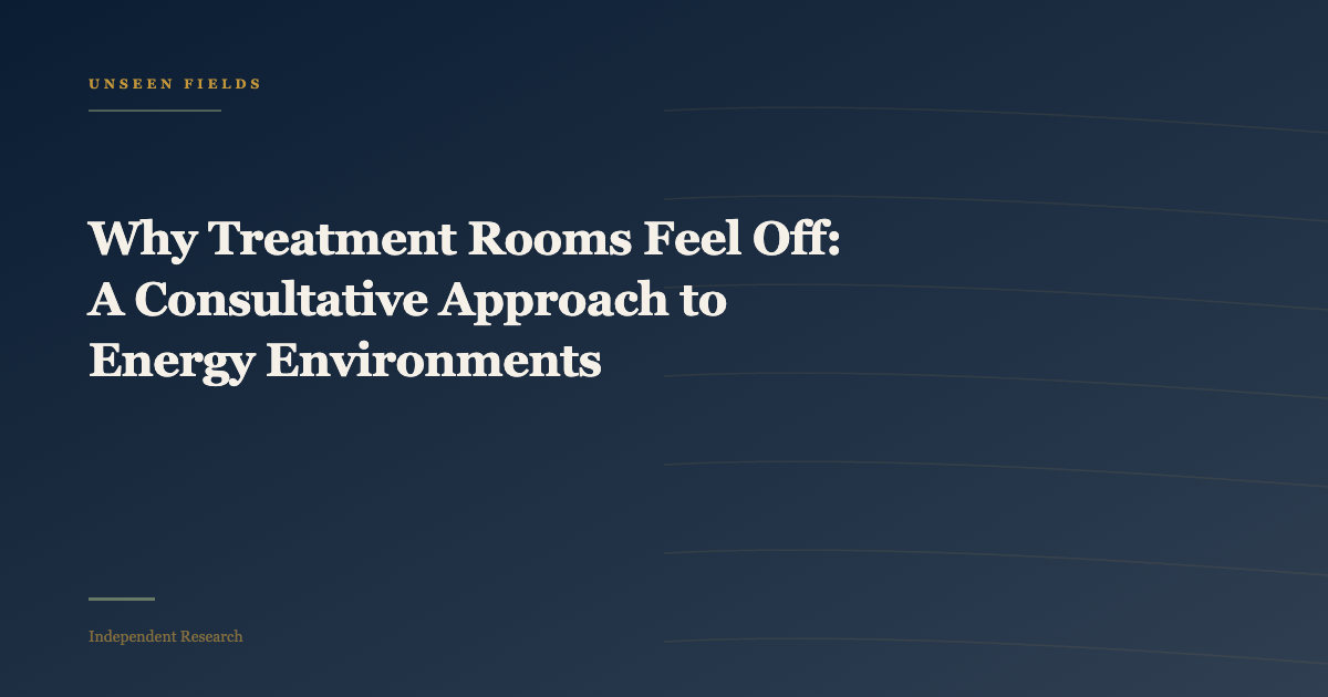 Why Treatment Rooms Feel Off: A Consultative Approach to Energy Environments